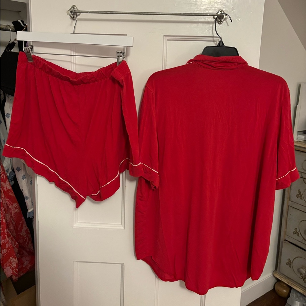 Victoria's Secret Red and White Pajama Set Intimates - Picture 2 of 4